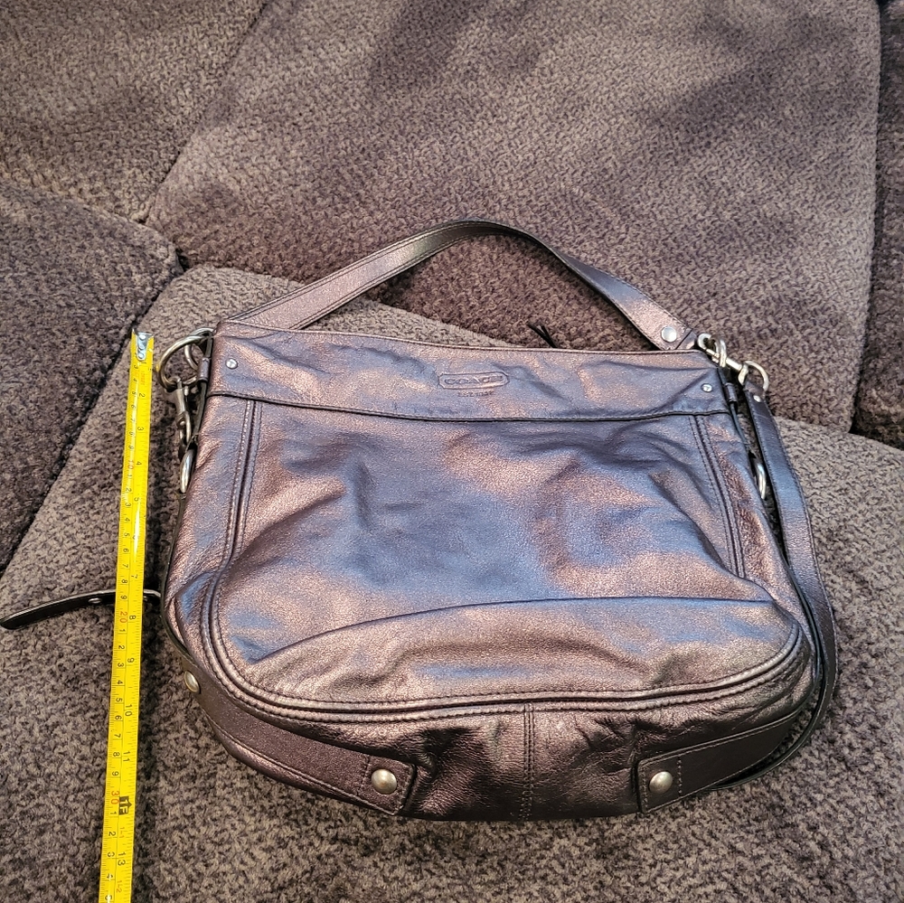 Metallic coach purse great shape see photos